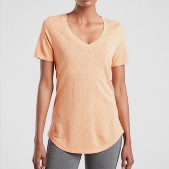 Athleta Tops - ATHLETA V-Neck Breezy Tee | Delicate Peach | Women’s XL